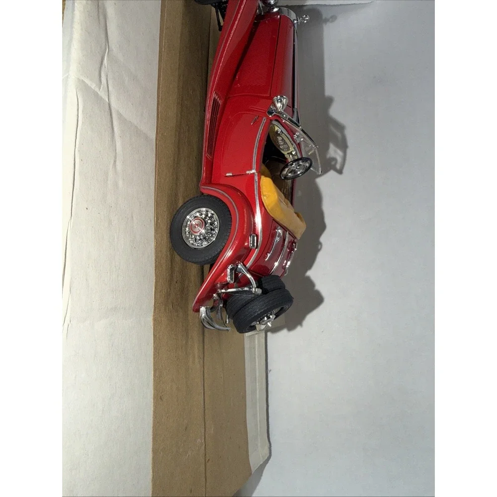 Franklin Mint 1935 Mercedes Benz 500K Special Roadster Red 1:24 Diecast COA Box